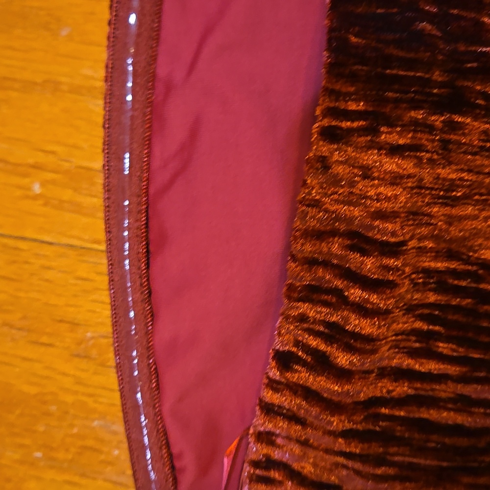 Naked Wardrobe Strapless Velvet Dress Deep Red Size Large - Picture 5 of 6